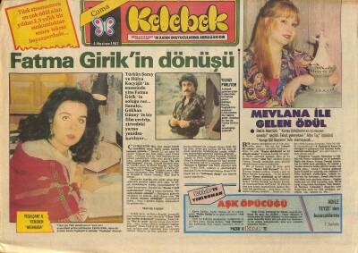 Hürriyet Gazetesi Kelebek Eki 4 Haziran 1982 - Fatma Girikin Dönüşü GZ114809 - 1