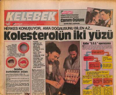 Hürriyet Gazetesi Kelebek Eki 4 Haziran 1988 - Kolesterolün İki Yüzü GZ93988 - 1