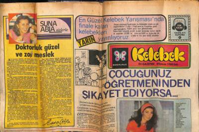 Hürriyet Gazetesi Kelebek Eki 4 Kasım 1980 - Ayşe Tunalı Hiç Boş Oturmuyor GZ63395 - 2