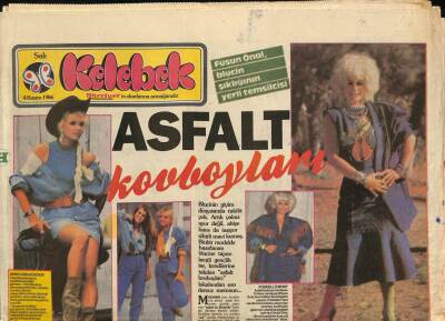 Hürriyet Gazetesi Kelebek Eki 4 Kasım 1986 - Füsun Önal , Blucin Şıklığının Yerli Temsilcisi - Sanat Tarihini Yıldırım Gürsesten Öğrenin GZ92014 - 1