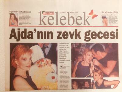 Hürriyet Gazetesi Kelebek Eki 4 Mart 1999 - Ajda Pekkanın Zevk Gecesi GZ38973 - 1