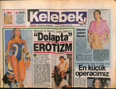 Hürriyet Gazetesi Kelebek Eki 4 Mayıs 1992 - Havan Batsın Nazan Şoray GZ63922 - 1