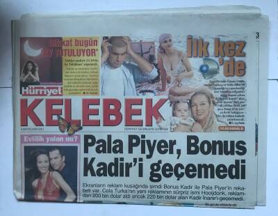 Hürriyet Gazetesi Kelebek Eki 4 Mayıs 2004 - Milanoda Bir Türk Markası GZ8516 - 1