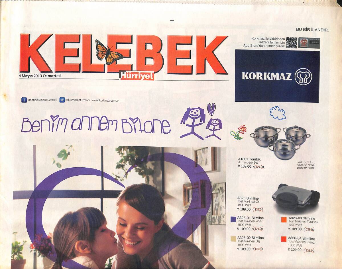 Hürriyet Gazetesi Kelebek Eki 4 Mayıs 2013 - Justin Bieber Tweet Şoku - Yılmaz Morgül: Sanat Müziğinin Sezen'i Olacağım GZ135836 - 1
