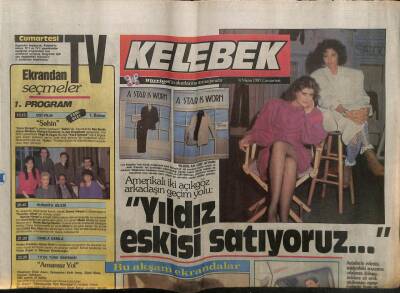 Hürriyet Gazetesi Kelebek Eki 4 Nisan 1987 - Yıldız Eskisi Satıyoruz GZ63561 - 1