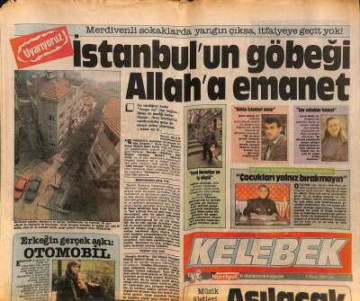 Hürriyet Gazetesi Kelebek Eki 4 Nisan 1989 - İstanbulun Göbeği Allaha Emanet GZ113684 - 1