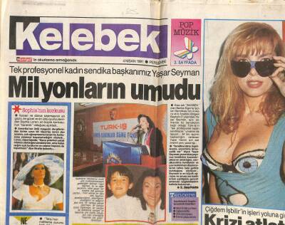 Hürriyet Gazetesi Kelebek Eki 4 Nisan 1991 - Çiğden İşbilirin İşleri Yoluna Girmiş GZ75838 - 1