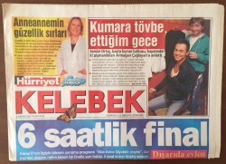 Hürriyet Gazetesi Kelebek Eki 4 Nisan 2005 - Serdar Ortaçın Kumara Tövbe Ettiği Gece GZ6670 - 2