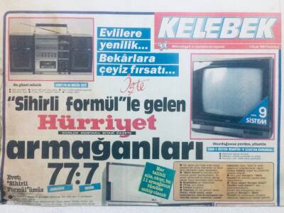 Hürriyet Gazetesi Kelebek Eki 4 Ocak 1988 - Kulaktan Gözlere GZ41796 - 1