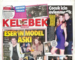 Hürriyet Gazetesi Kelebek Eki 4 Ocak 2014 -Hülya Avşar , Balıkçıdan Çıkışta Akrabalarıyla Halay Çekti GZ100694 - 1
