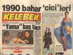 Hürriyet Gazetesi Kelebek Eki 4 Şubat 1990 - 1990 Bahar Cicileri GZ63423 - 1