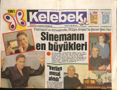 Hürriyet Gazetesi Kelebek Eki 4 Şubat 1992 - Festivaller , Hülya Avşarın Umurunda Değil GZ115252 - 1