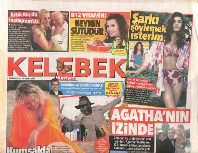 Hürriyet Gazetesi Kelebek Eki 4 Temmuz 2015 - Agatha Christienin İzinde GZ116757 - 1