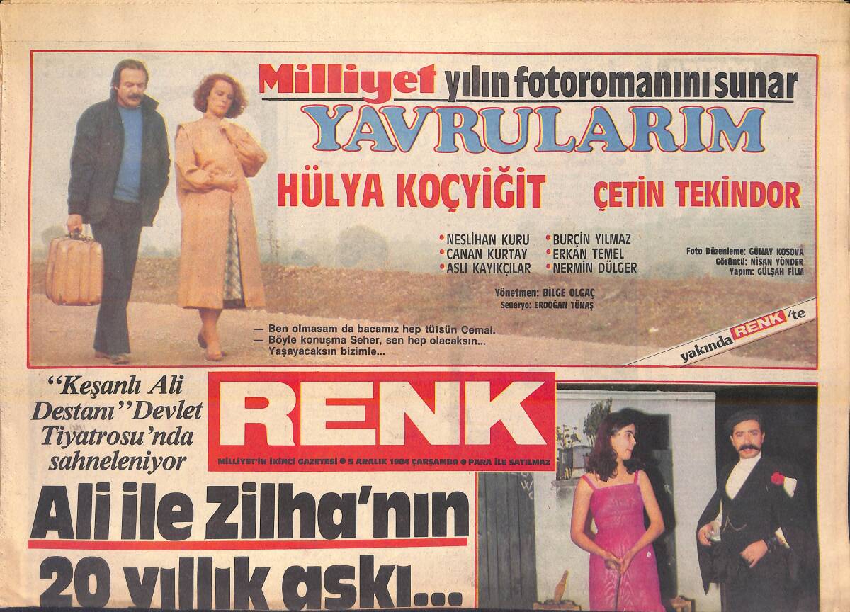 Hürriyet Gazetesi Kelebek Eki 5 Aralık 1984 - Timur Selçuk Babasını Anlattı - Hakkı Bulut'un Altın Siftahı GZ156353 - 1