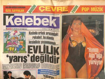 Hürriyet Gazetesi Kelebek Eki 5 Aralık 1990 - Canan Mutluer Hanımağalığa Yürüyor GZ75723 - 1