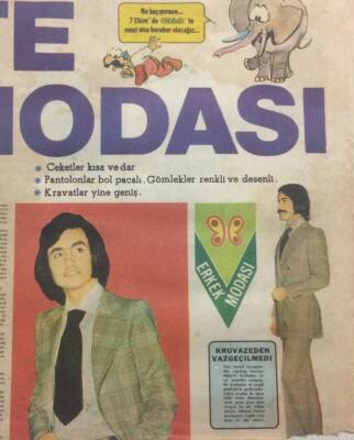 Hürriyet Gazetesi Kelebek Eki 5 Ekim 1973 - İşte 74ün Modası GZ35735 - 1