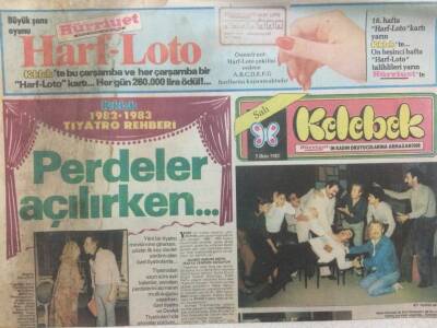 Hürriyet Gazetesi Kelebek Eki 5 Ekim 1982 - Perdeler Açılırken.. GZ34799 - 1