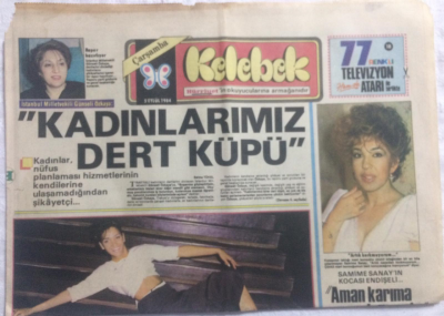 Hürriyet Gazetesi Kelebek Eki 5 Eylül 1984 - Kadınlarımız Dert Küpü - GZ21070 - 1