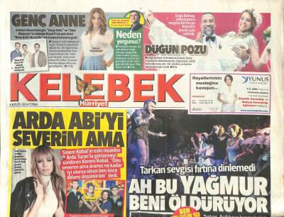 Hürriyet Gazetesi Kelebek Eki 5 Eylül 2014 - Tarkan Sevgisi Fırtına Dinlemedi -Ajda Pekkan 50. Yıl Konseri GZ115920 - 1
