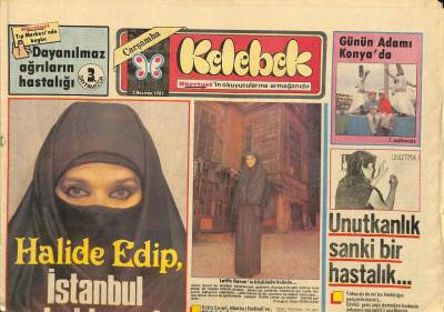 Hürriyet Gazetesi Kelebek Eki 5 Haziran 1985 - Halide Edip İstanbul Sokaklarında GZ114650 - 1