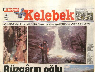 Hürriyet Gazetesi Kelebek Eki 5 Kasım 1996 - Cemal Gülas Doğayı Fotoğraflarla Anlatıyor GZ105325 - 1