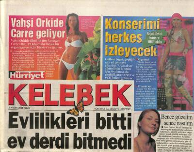 Hürriyet Gazetesi Kelebek Eki 5 Kasım 2004 - İbrahim Tatlıses Sert Kayaya Çarptı - Kill Billden Esinlenip Filme Animasyon Ekledi GZ93678 - 1