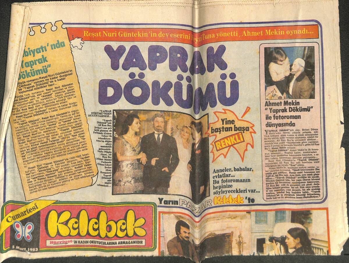 Hürriyet Gazetesi Kelebek Eki 5 Mart 1983 - Necla Nazır Objektifinden Orhan Gencebay... GZ142023 - 1