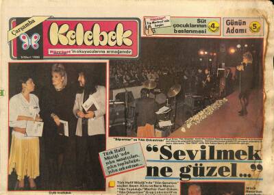 Hürriyet Gazetesi Kelebek Eki 5 Mart 1986 - Türk Hafif Müziğinde Yılın Sanatçıları * Barış Manöo - Ajda Pekkan - Sezen Aksu GZ90297 - 1