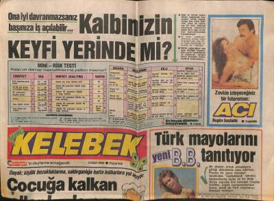 Hürriyet Gazetesi Kelebek Eki 5 Mart 1990 - Perihan Savaşı Fena Kızdırdılar GZ61905 - 2