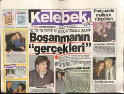 Hürriyet Gazetesi Kelebek Eki 5 Mart 1992 - Nazan Şoray Bodrumlu Oldu GZ63907 - 2