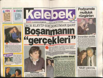 Hürriyet Gazetesi Kelebek Eki 5 Mart 1992 - Nazan Şoray Bodrumlu Oldu GZ63907 - 1
