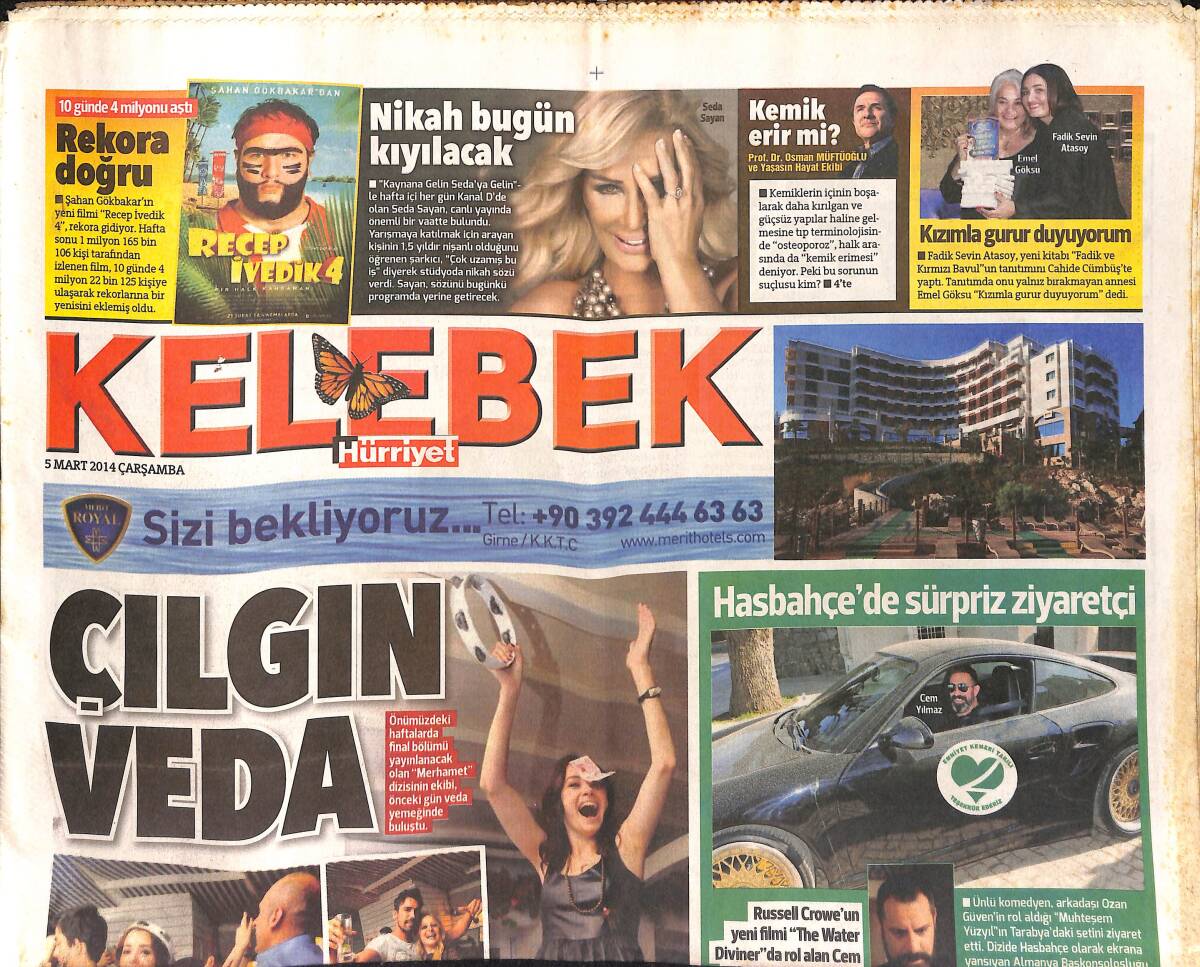 Hürriyet Gazetesi Kelebek Eki 5 Mart 2014 - Ronaldo Kıskanacak - Ebru Polat: Sürat Yapmayı Seviyorum GZ154811 - 1