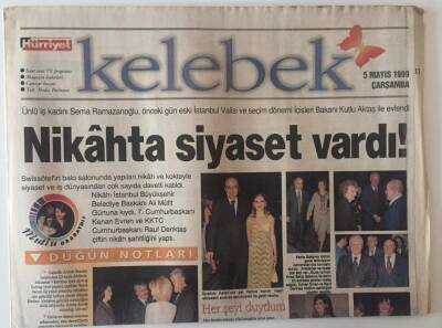 Hürriyet Gazetesi Kelebek Eki 5 Mayıs 1999 - Nikahta Siyaset Vardı GZ22480 - 1
