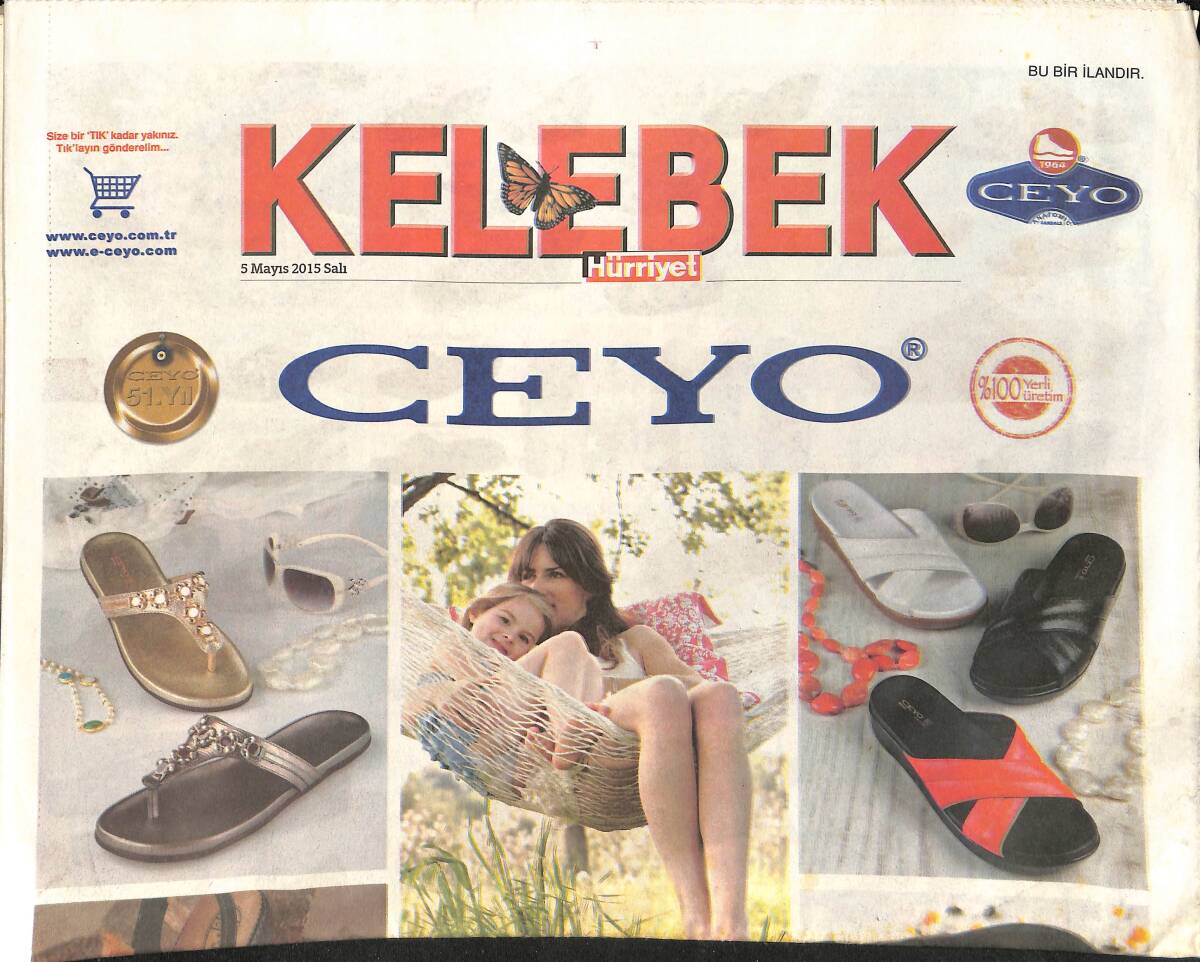 Hürriyet Gazetesi Kelebek Eki 5 Mayıs 2015 - Mahsun'un Göz Yaşları - Sertab'dan Hayalet Performansı GZ155087 - 1