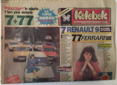 Hürriyet Gazetesi Kelebek Eki 5 Nisan 1986 - Fotoroman Akşamcılar Zeki Alasya, Metin Akpınar GZ16992 - 1