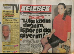 Hürriyet Gazetesi Kelebek Eki 5 Nisan 1987 - Müjde Ar Lüks Kadın Değilim GZ63560 - 1