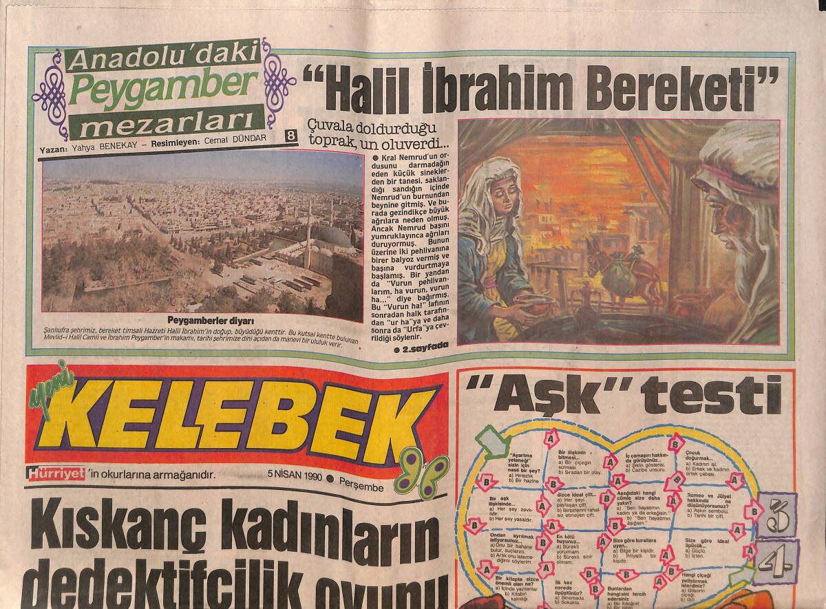 Hürriyet Gazetesi Kelebek Eki 5 Nisan 1990 - Meral Zeren İki Ayrı Dizinin Çekimlerine Başladı GZ138120 - 1