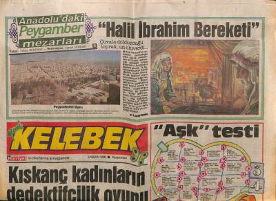Hürriyet Gazetesi Kelebek Eki 5 Nisan 1990 - Nazan Ajda Pekkanın Mirasına Kondu GZ61871 - 2