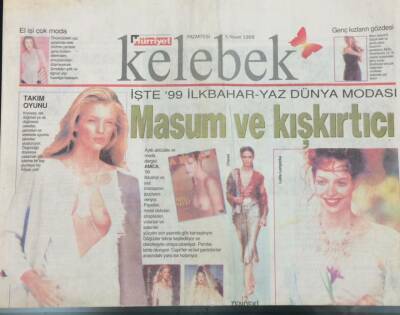Hürriyet Gazetesi Kelebek Eki 5 Nisan 1999 99 İlkbahar - Yaz Dünya Modası GZ36184 - 1