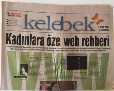 Hürriyet Gazetesi Kelebek Eki 5 Ocak 2000 - Kadınlara Özel Web Rehberi GZ22057 - 1