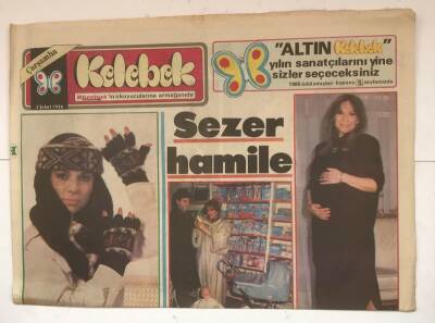 Hürriyet Gazetesi Kelebek Eki 5 Şubat 1986 - Sezer Hamile GZ8217 - 1