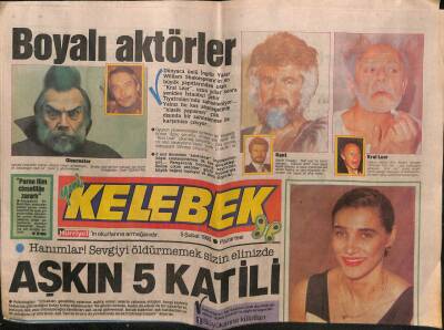 Hürriyet Gazetesi Kelebek Eki 5 Şubat 1990 - Aşkın 5 Katili GZ63422 - 2