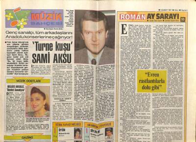 Hürriyet Gazetesi Kelebek Eki 5 Şubat 1991 - Turne Kuşu Sami Aksu GZ78312 - 1
