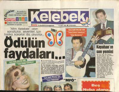 Hürriyet Gazetesi Kelebek Eki 5 Şubat 1992 - Kayahanın Son Yemini GZ115251 - 1