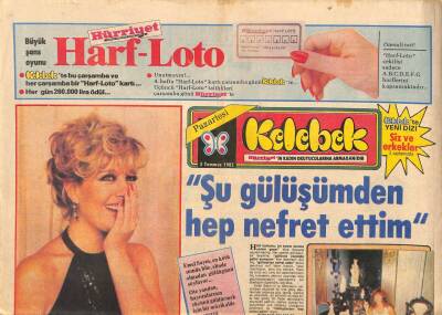 Hürriyet Gazetesi Kelebek Eki 5 Temmuz 1982 - Şarkıcılar a Tost Satar... GZ113969 - 1