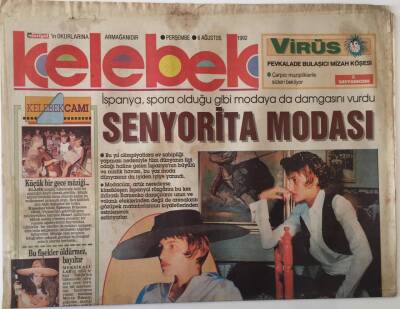 Hürriyet Gazetesi Kelebek Eki 6 Ağustos 1992 - İspanya , Spora Olduğu Gibi Modaya da Damgasını Vurdu GZ18076 - 1