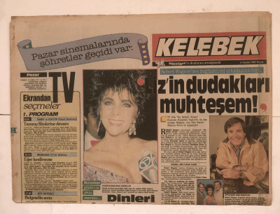 Hürriyet Gazetesi Kelebek Eki 6 Aralık 1987 - Robert Redfordun Rüyası GZ7769 - 1