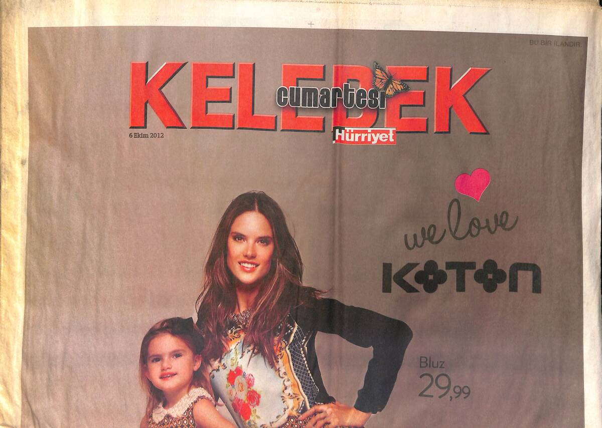Hürriyet Gazetesi Kelebek Eki 6 Ekim 2012 - Hülya Avşar İnternet Satışı - İlber Ortaylı Halit Ergenç'i Kostümle Görünce Heyecandı GZ154767 - 1