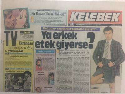 Hürriyet Gazetesi Kelebek Eki 6 Eylül 1987 - Ya Erkek Etek Giyerse GZ32853 - 1
