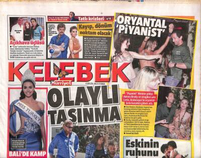 Hürriyet Gazetesi Kelebek Eki 6 Eylül 2013 - Olaylı Taşınma * Alican Özbaş - Meltem Cumbul GZ116694 - 1